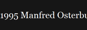 1995 Manfred Osterburg